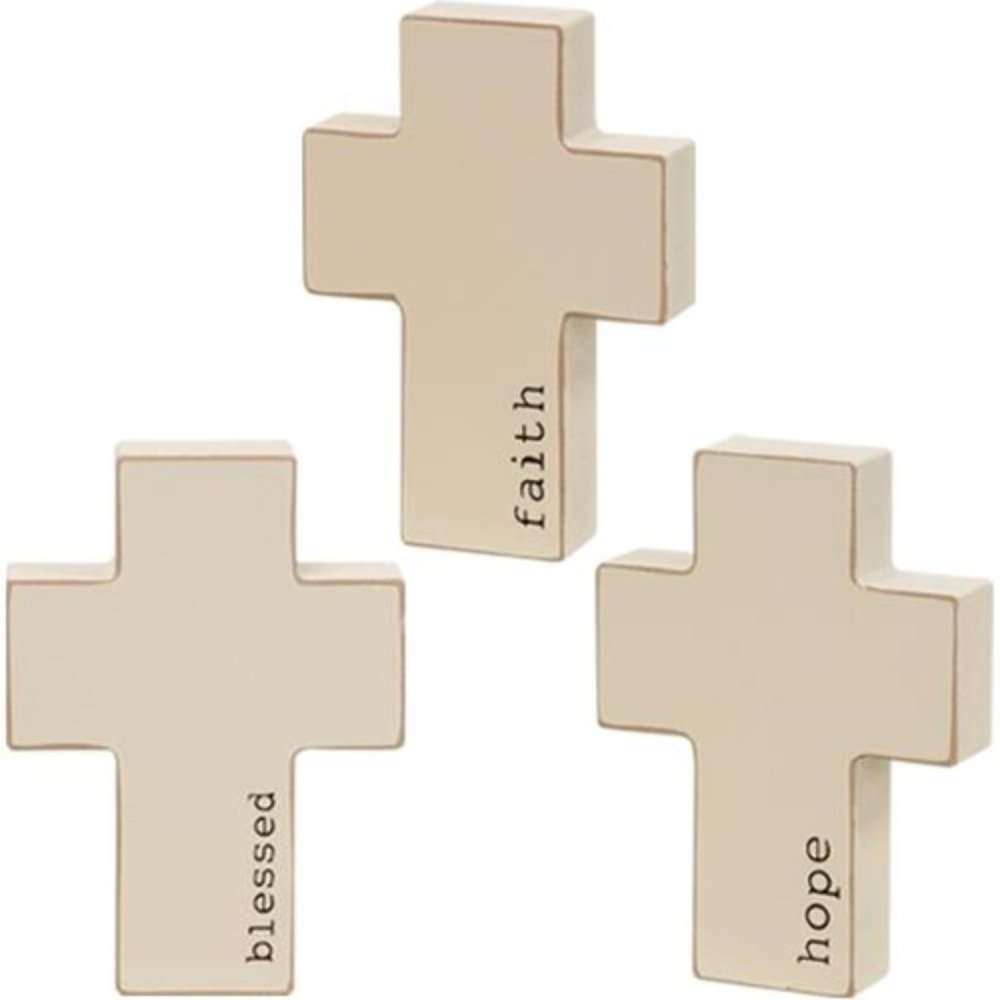 NWT Three Inspirational Wooden Crosses - Picture 2 of 5